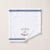 Das Leben ist am Nautiksee besser Badhandtuch Set (Waschlappen)