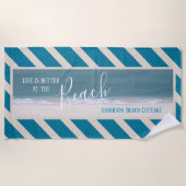 Das Leben ist am schönen Foto des Strand-| besser Strandtuch (Vorderseite)