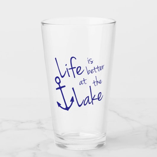 DAS LEBEN IST AM SEE BESSER | GLAS (Vorderseite)