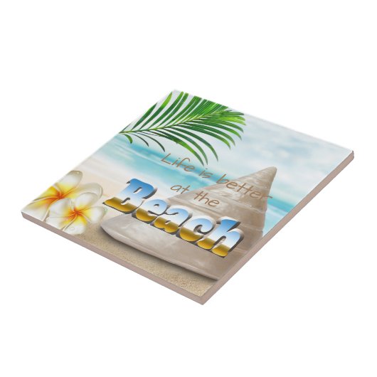 Das Leben ist am Strand besser Fliese (Seite)