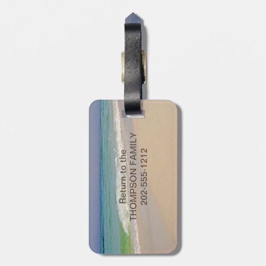 Das Leben ist am Strand besser Gepäckanhänger (Rückseite vertikal)