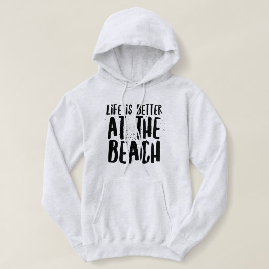 Das Leben ist am Strand besser Hoodie (Design vorne)