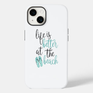 Das Leben Ist Am Strand Schöner Zitat Mit Flip Flo iPhone 14 Hülle