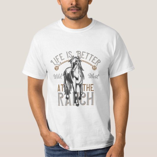 Das Leben ist an der Ranch besser T-Shirt (Vorderseite)
