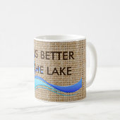Das Leben ist an der See-Leinwand-Kaffee-Tasse Kaffeetasse (VorderseiteRechts)