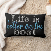 DAS LEBEN IST AUF DEM BOOT BESSER - beidseitig | Lendenkissen (Decke)