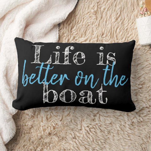 DAS LEBEN IST AUF DEM BOOT BESSER - beidseitig | Lendenkissen (Decke)