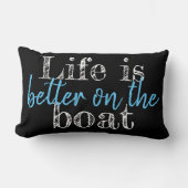 DAS LEBEN IST AUF DEM BOOT BESSER - beidseitig | Lendenkissen (Vorderseite)