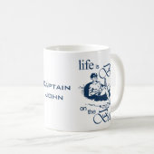 Das Leben ist auf dem Boot lustigen Kaffeetasse (VorderseiteRechts)