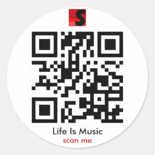 Das Leben ist Aufkleber der Musik-QR