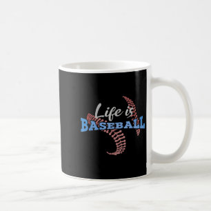 Das Leben ist Baseball-Spieler Zitat roten Sticks Kaffeetasse