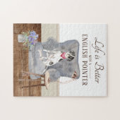 Das Leben ist bei einem englischen Zeiger Puzzle (Horizontal)