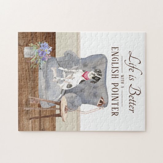 Das Leben ist bei einem englischen Zeiger Puzzle (Horizontal)