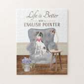 Das Leben ist bei einem englischen Zeiger Puzzle (Vertikal)