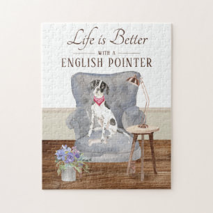 Das Leben ist bei einem englischen Zeiger Puzzle