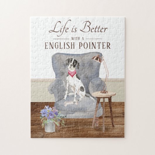 Das Leben ist bei einem englischen Zeiger Puzzle (Vertikal)