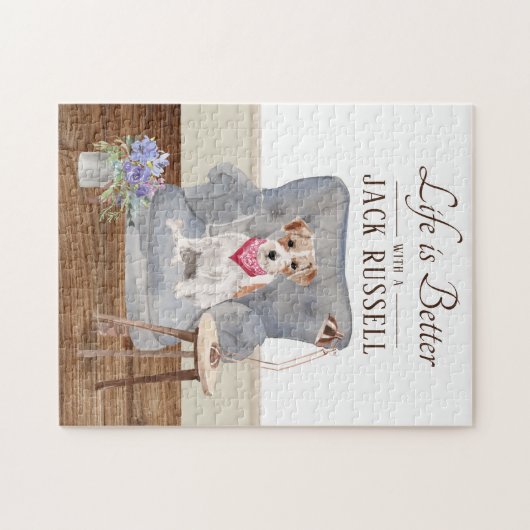 Das Leben ist bei einem Jack Russell Puzzle (Horizontal)