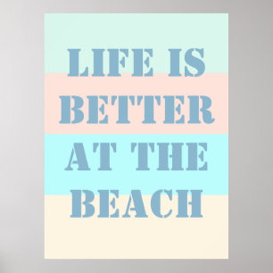 Das Leben ist besser am Beach Retro Poster