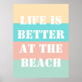 Das Leben ist besser am Beach Retro Poster