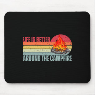 Das Leben ist besser am Lagerfeuer Lustiger Camper Mousepad