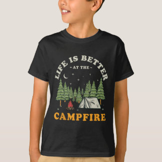 Das Leben ist besser am Lagerfeuer Lustiger Camper T-Shirt