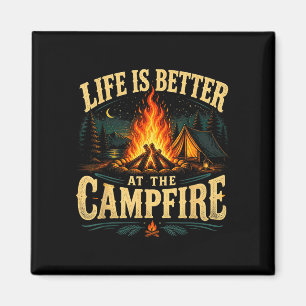Das Leben ist besser am Lagerfeuer lustiger RV-Cam Magnet