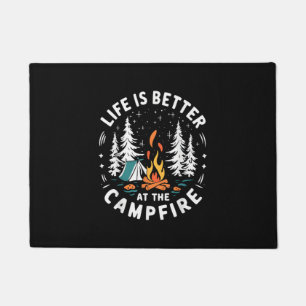Das Leben ist besser am Lagerfeuer Lustiges Campin Fußmatte