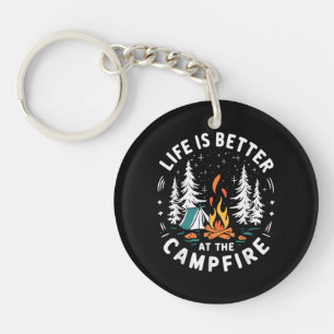 Das Leben ist besser am Lagerfeuer Lustiges Campin Schlüsselanhänger