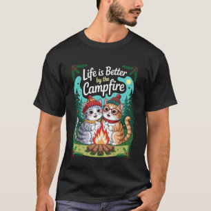 Das Leben ist besser am Lagerfeuer Smores Lustige  T-Shirt