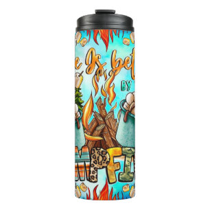Das Leben ist besser am Lagerfeuer Thermosbecher