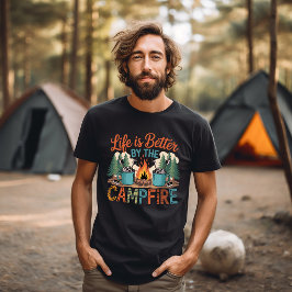 Das Leben ist besser am Lagerfeuer Tri-Blend Shirt
