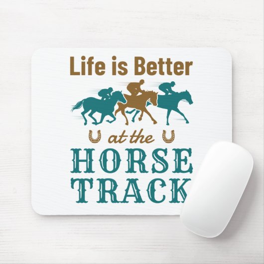 Das Leben ist besser am Reitfan des Pferdes Mousepad (Mit Mouse)