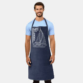 Das Leben ist besser am See Blue White Schürze (Getragen)