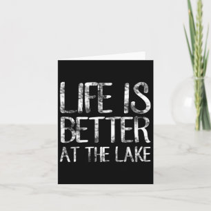 Das Leben ist besser am See Funny Camping Fishing  Karte