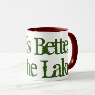 Das Leben ist besser am See individuell eingefärbt Tasse