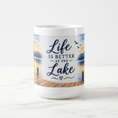Das Leben ist besser am See Kaffeetasse (Mittel)