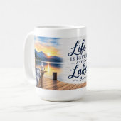 Das Leben ist besser am See Kaffeetasse (Vorderseite Links)