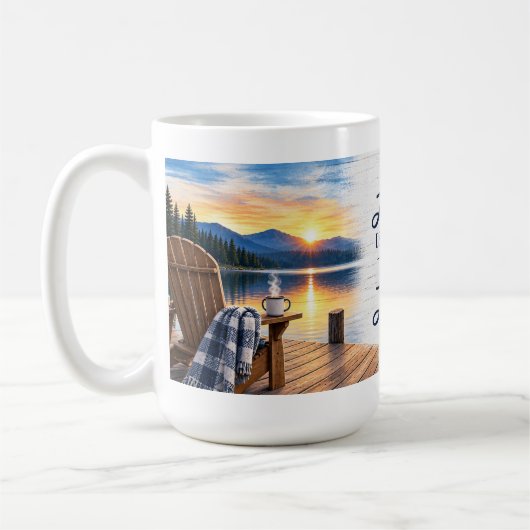 Das Leben ist besser am See Kaffeetasse (Links)