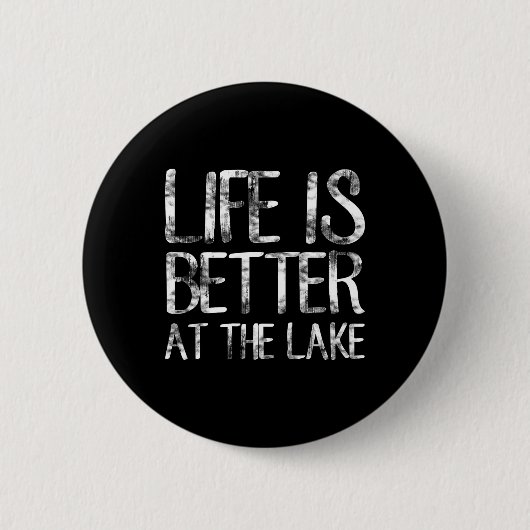 Das Leben ist besser am See Lustiger Camping-Angle Button (Vorderseite)