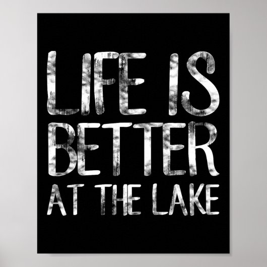 Das Leben ist besser am See Lustiger Camping-Angle Poster (Vorne)
