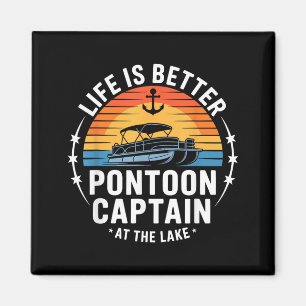 Das Leben ist besser am See ntoon Captain Bootfahr Magnet