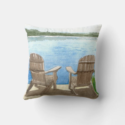 Das Leben ist besser am See, reversibel Kissen (Rückseite)