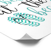 Das Leben ist besser am Strand Flip Flops Poster (Ecke)