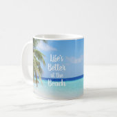 Das Leben ist besser am Strand Kaffeetasse (Vorderseite Links)