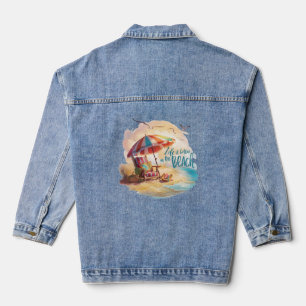 Das Leben ist besser am Strand - Küstenästhetik Jeansjacke