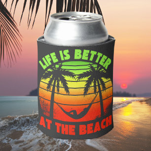 Das Leben ist besser am Strand Ozeanliebhaber So Dosenkühler