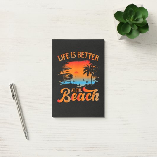 Das Leben ist besser am Strand Post-it Klebezettel (Büro)