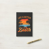 Das Leben ist besser am Strand Post-it Klebezettel (Auf Schreibtisch)