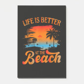 Das Leben ist besser am Strand Post-it Klebezettel (Vorderseite)