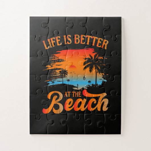 Das Leben ist besser am Strand Puzzle (Vertikal)